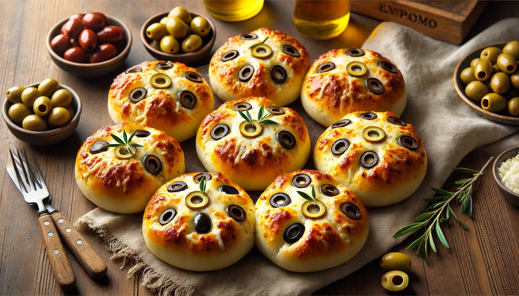 Ψωμί με ελιές (8 κομμάτια)